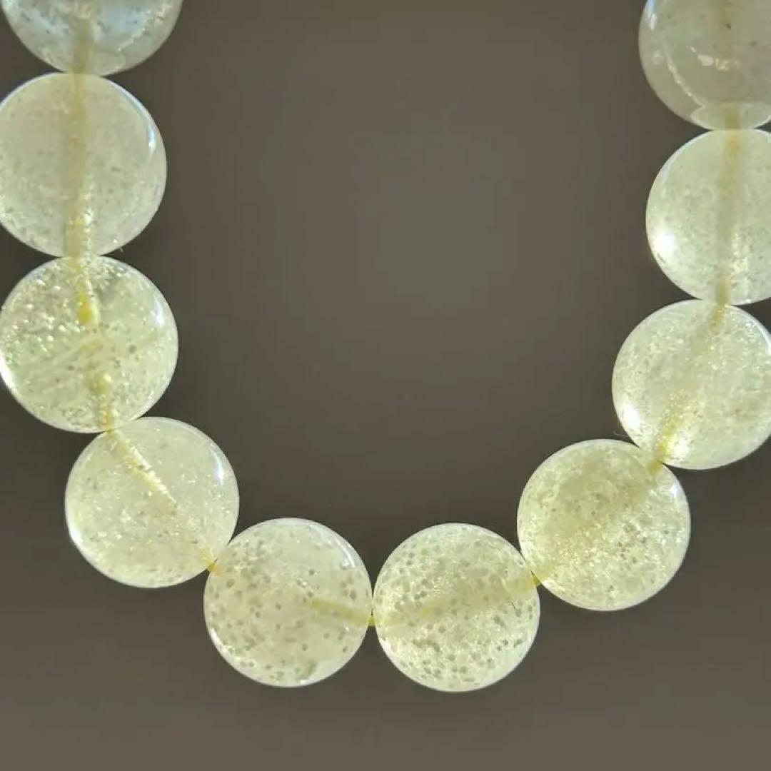 M*.様 【新品未使用】鑑別書付き リビアングラス ブレス13.5mm 内径18