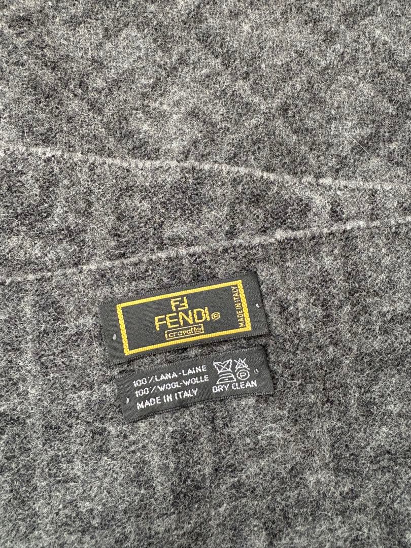 FENDI フェンディ マフラー ストール ズッカ柄 総柄 ウール　イタリア製