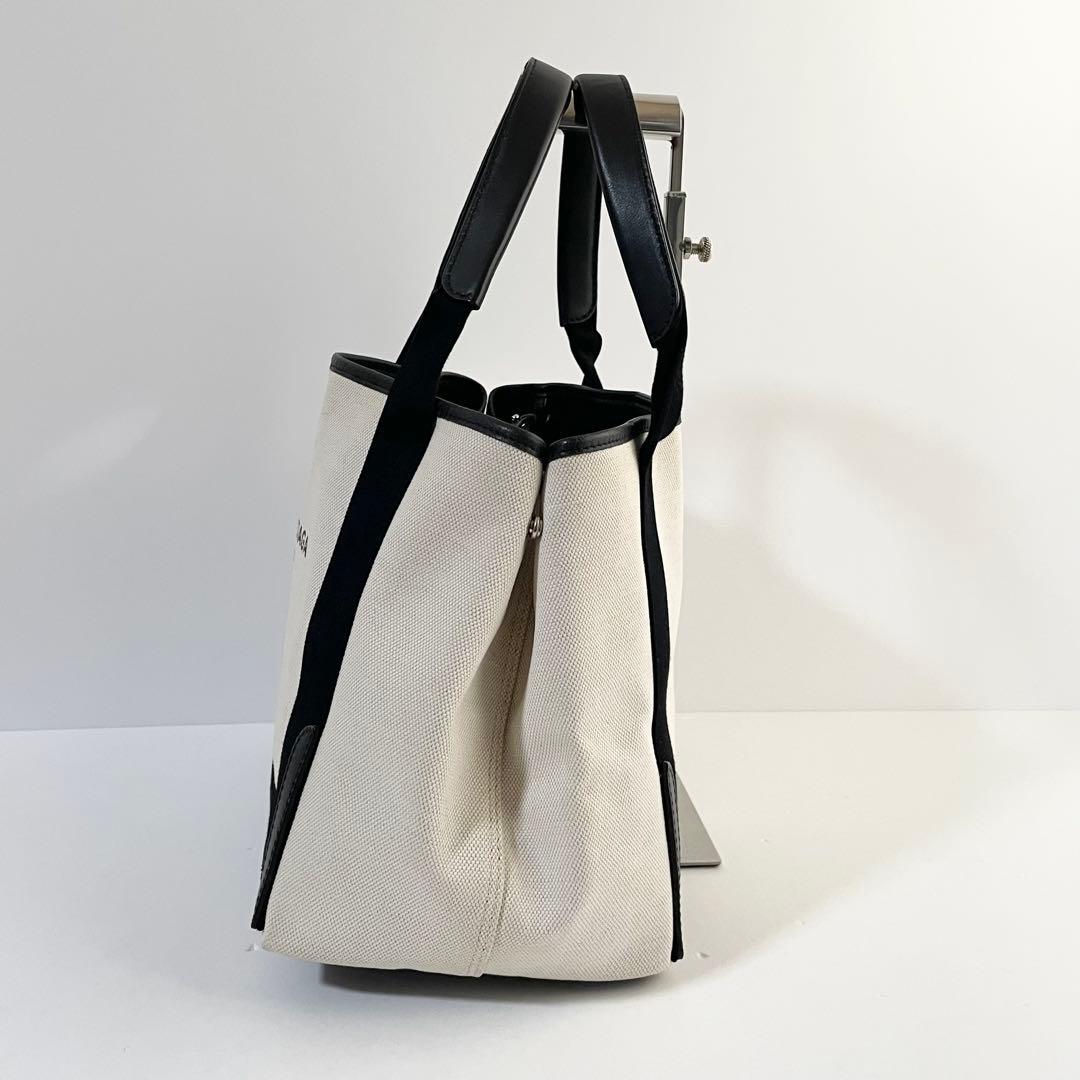 【美品】バレンシアガ ネイビーカバス トートバッグ ハンドバッグ S