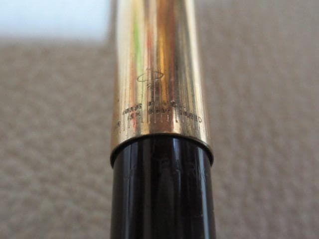 ◆美品 1940年代 米国製！パーカー 金キャップ えんじ軸 ノック式ペンシル