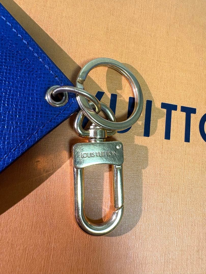 LOUIS VUITTON キーホルダーポルM66943 アズール×ネイビー