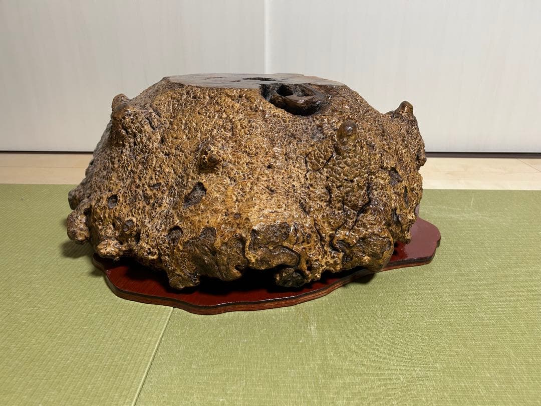 根卓 花台 一枚板 飾り台 古家具 古道具 アンティーク古美術 骨董　不規則形状