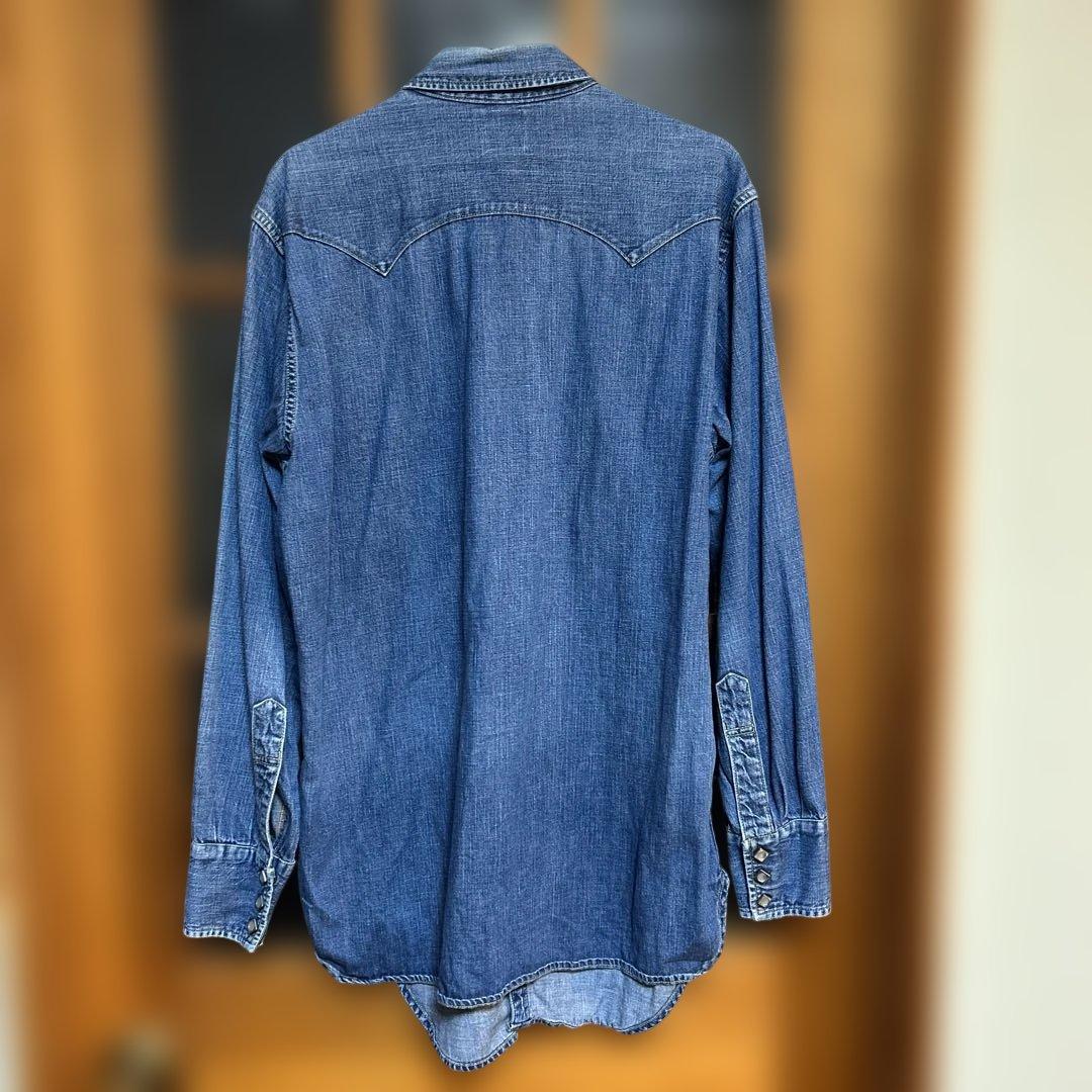 リーバイスLevi's ショートホーン復刻 長袖デニムウエスタンシャツ40L
