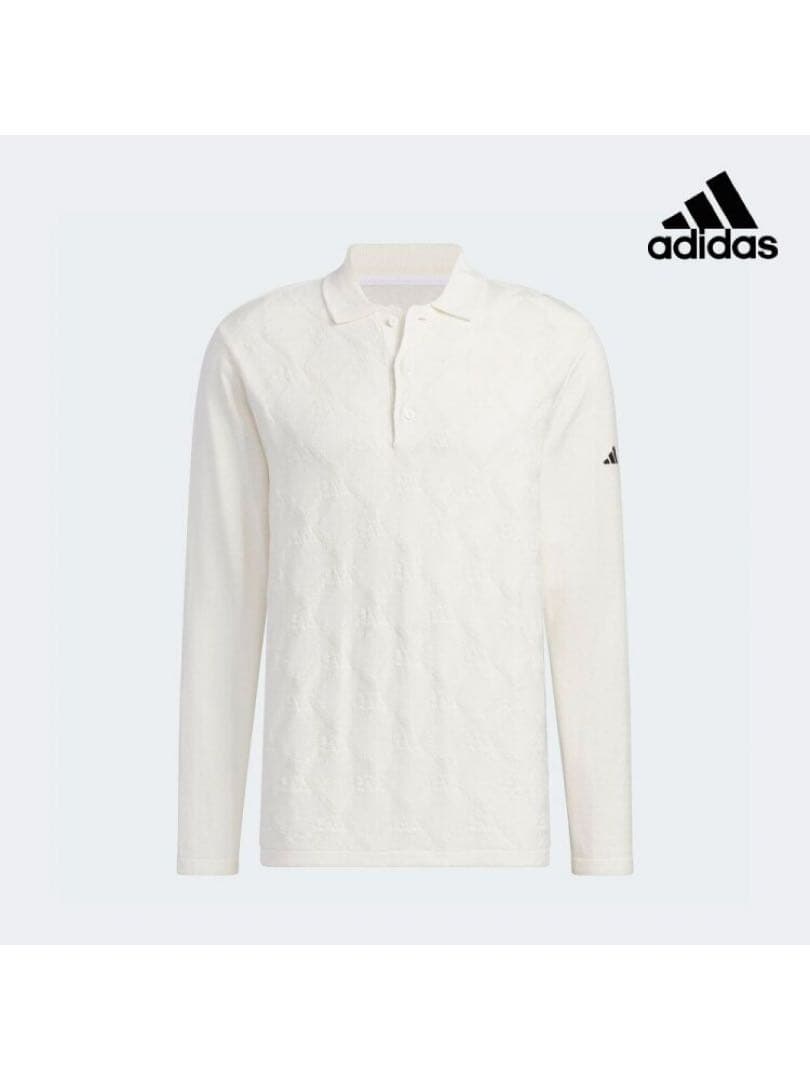 送料無料 新品 adidas GOLF アーガイル柄セーター ポロ M WT