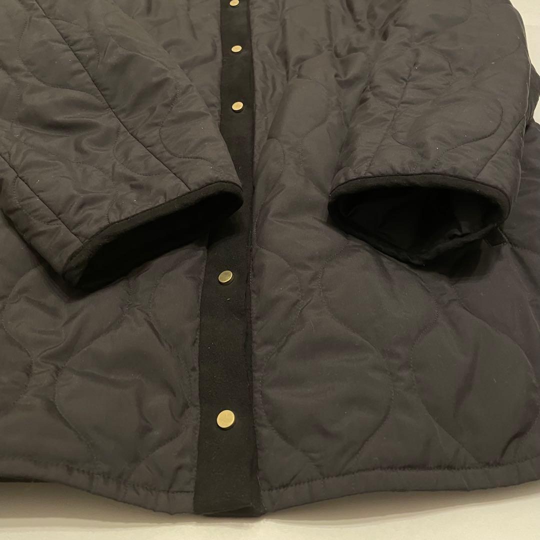自由区　【洗える】パディングキルト ノーカラージャケット