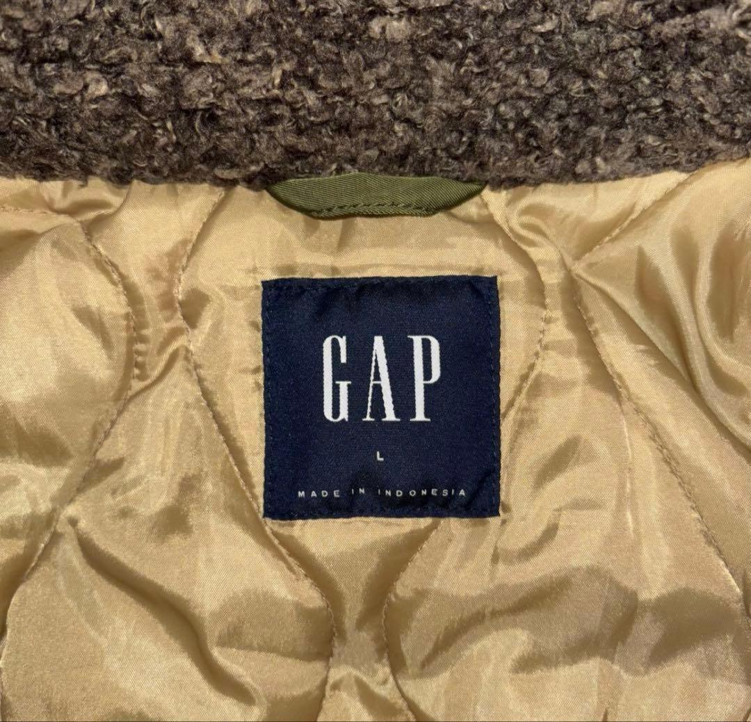 00s 【GAP】B-15 フライトジャケット ミリタリー ブルゾン カーキ　L