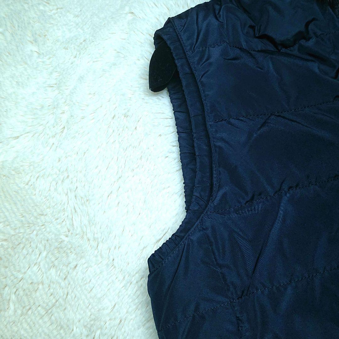 'S Max Mara ダウンベスト 最高級フォックスファー ネイビー 42
