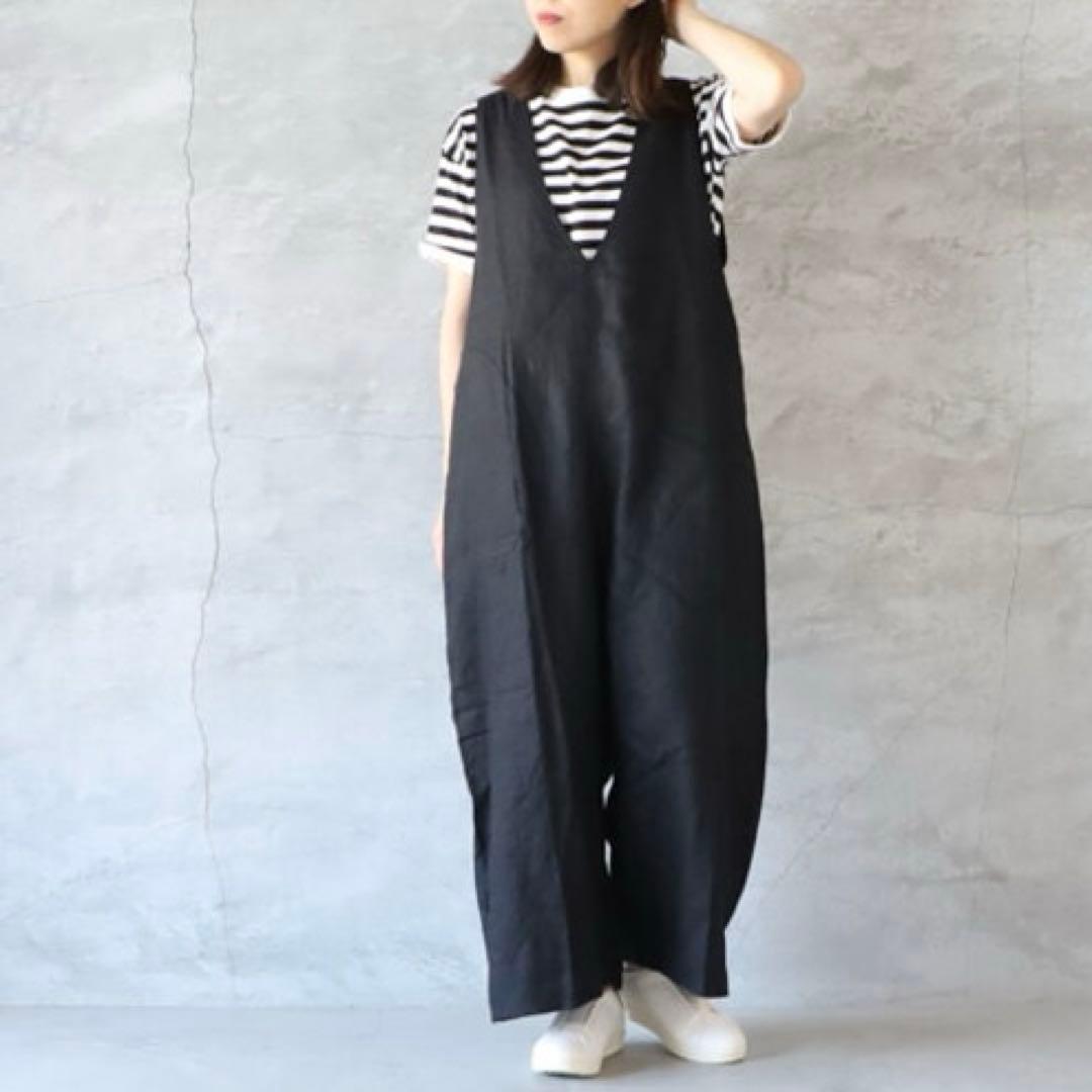 Titkos ティトコシュ ヨーロッパリネンのサロペット　Lサイズ
