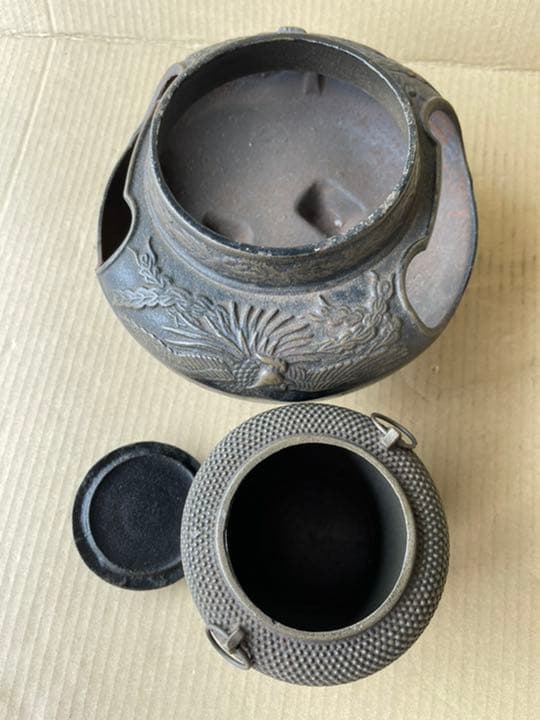 068 茶道具　風炉　鳳凰　美品