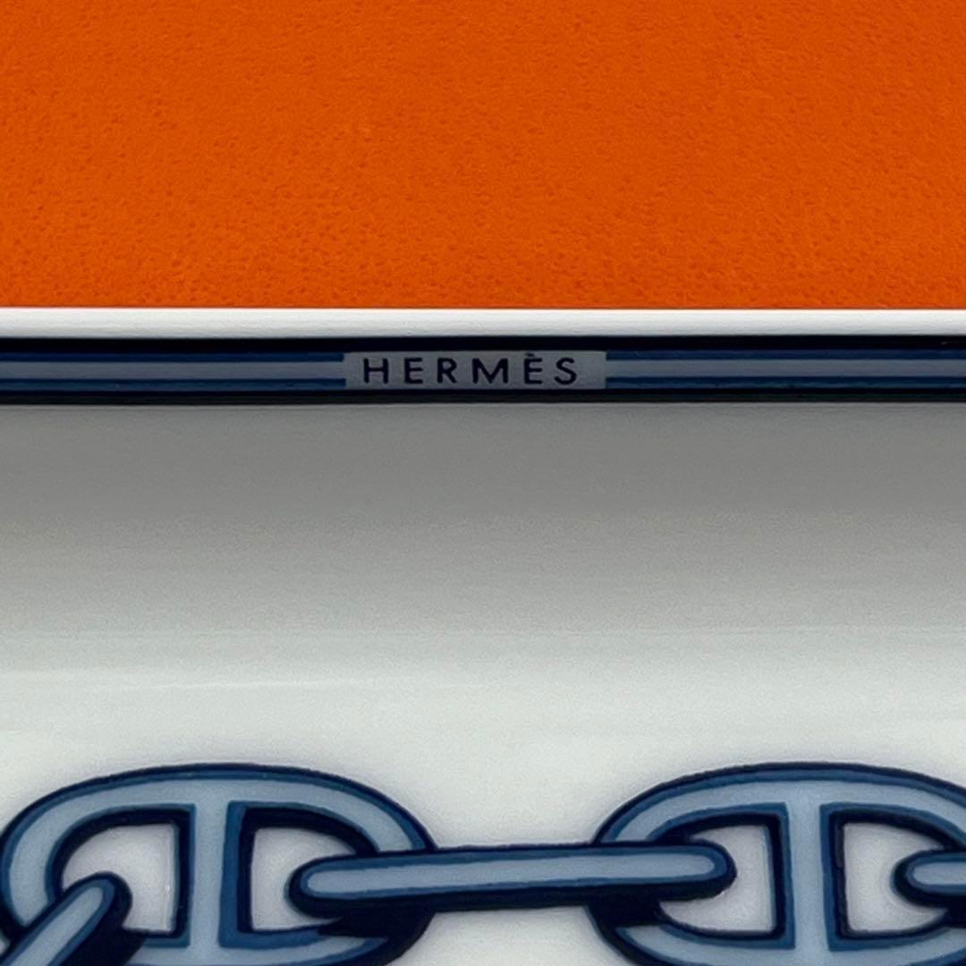 箱付 HERMES エルメス シェーヌダンクル スクエア ミニ プレート