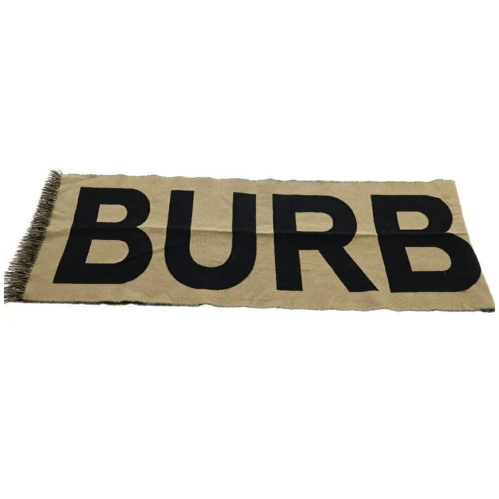 美品　BURBERRY　マフラー　ビックロゴ　ウール