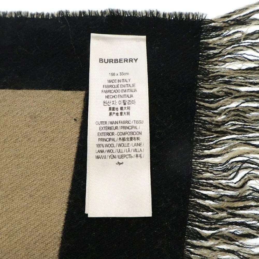 美品　BURBERRY　マフラー　ビックロゴ　ウール