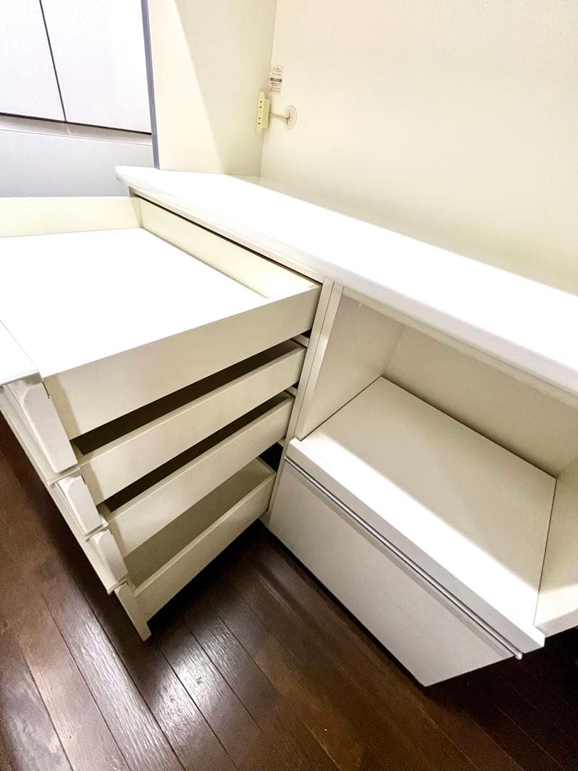 【美品・ソフトクローズ付き】キッチンラック 幅128.5cm 高さ205cm