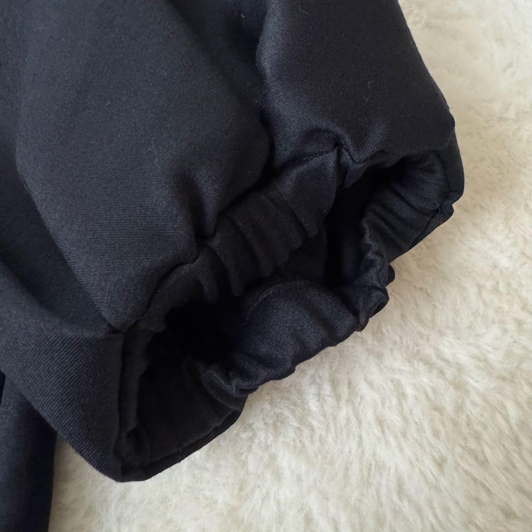 美品　KEINA RITA ブラウス　パフスリーブ　シルク混　ネイビー　38