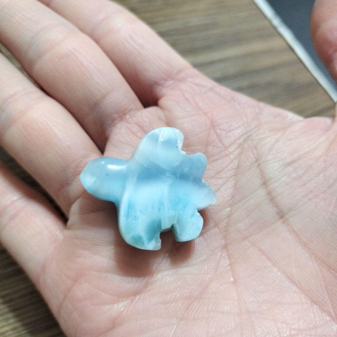 ラリマー　亀　置物