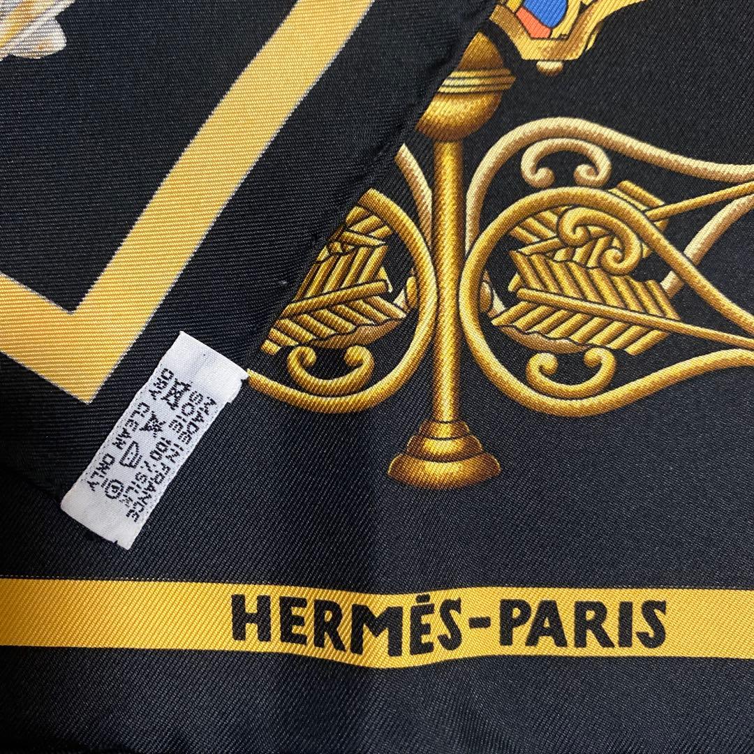 未使用　エルメス　HERMES スカーフ　黒