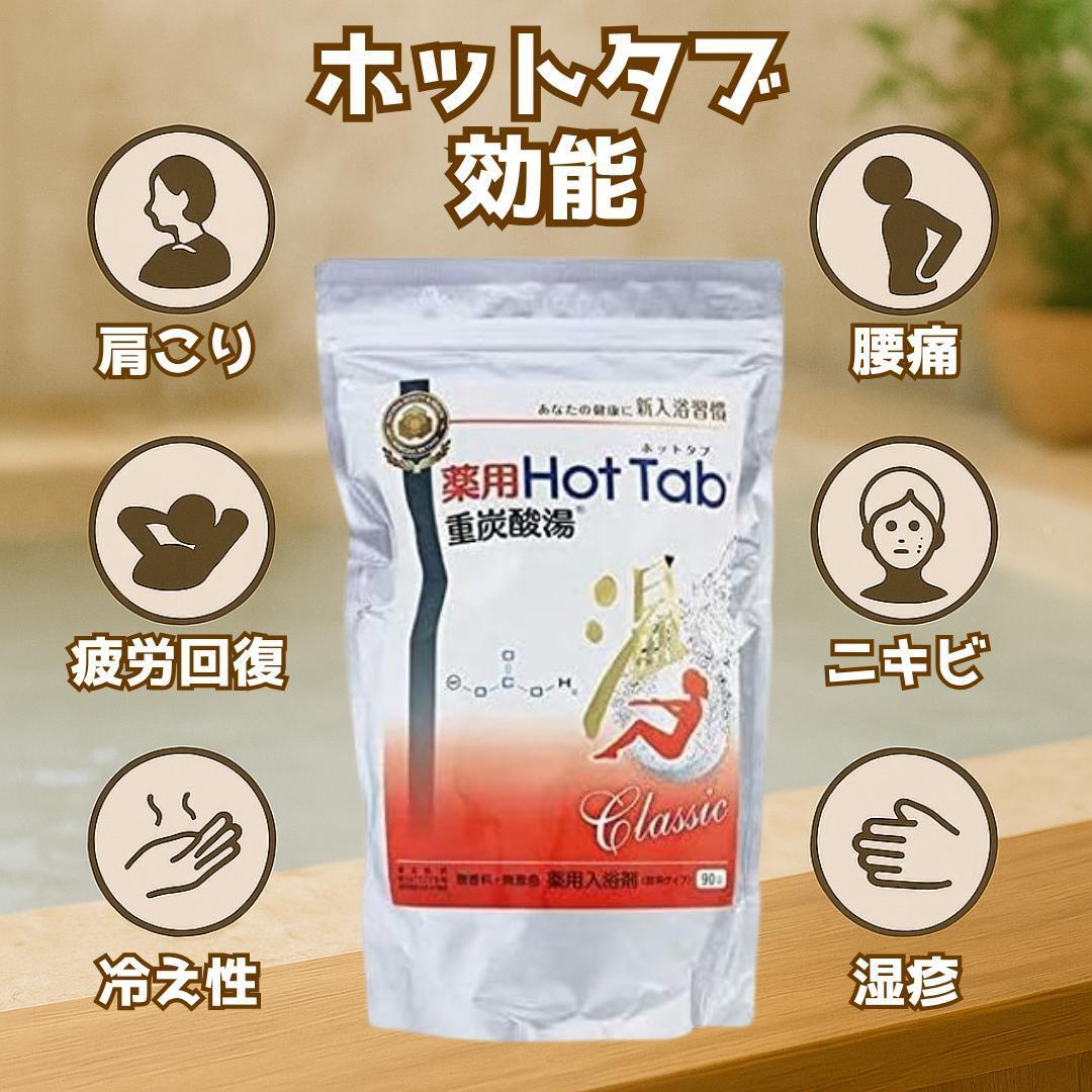薬用 ホットタブ 重炭酸湯 Classic 90錠入×4個