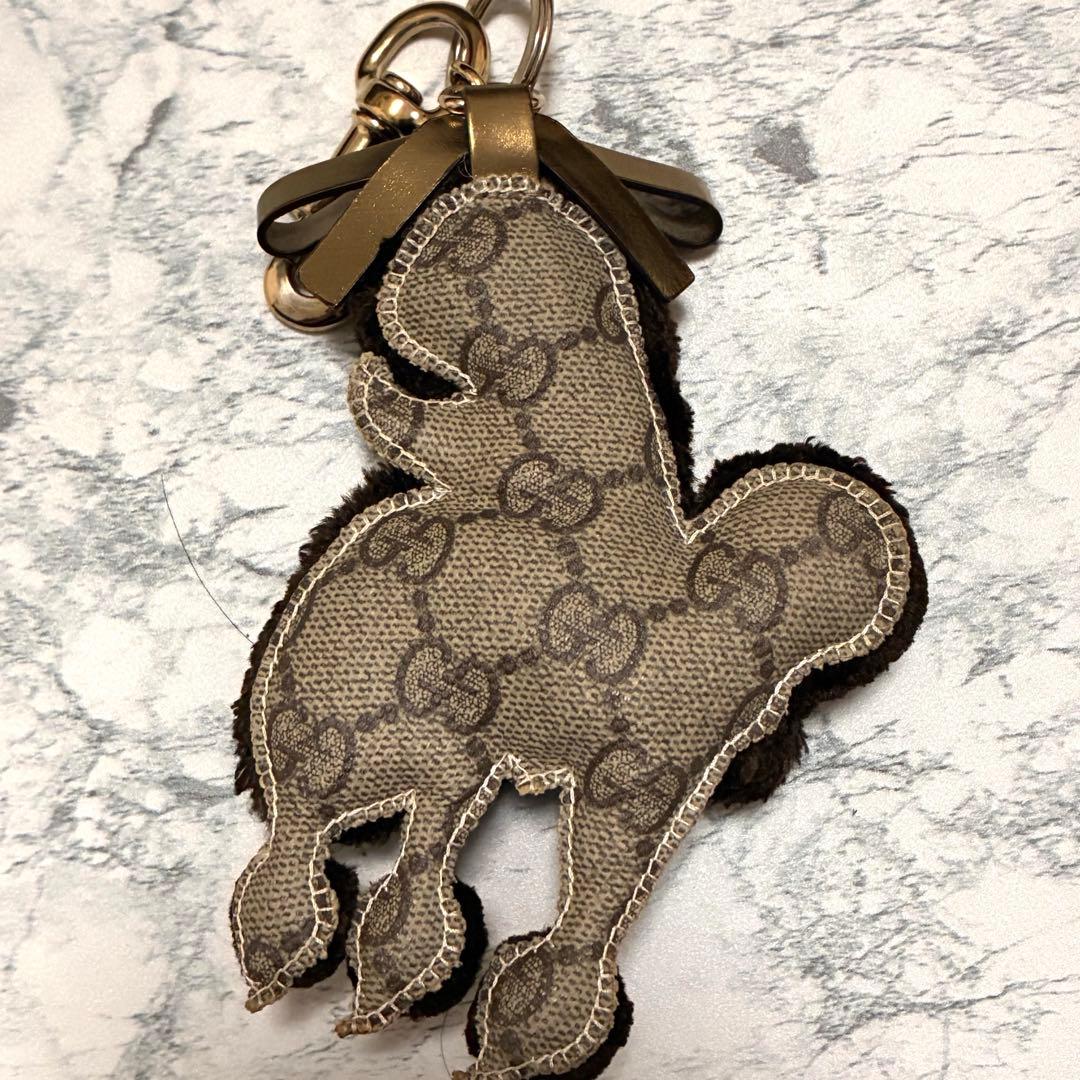【極美品】GUCCI キーホルダー プードル グッチョリ GG柄 キャンパス