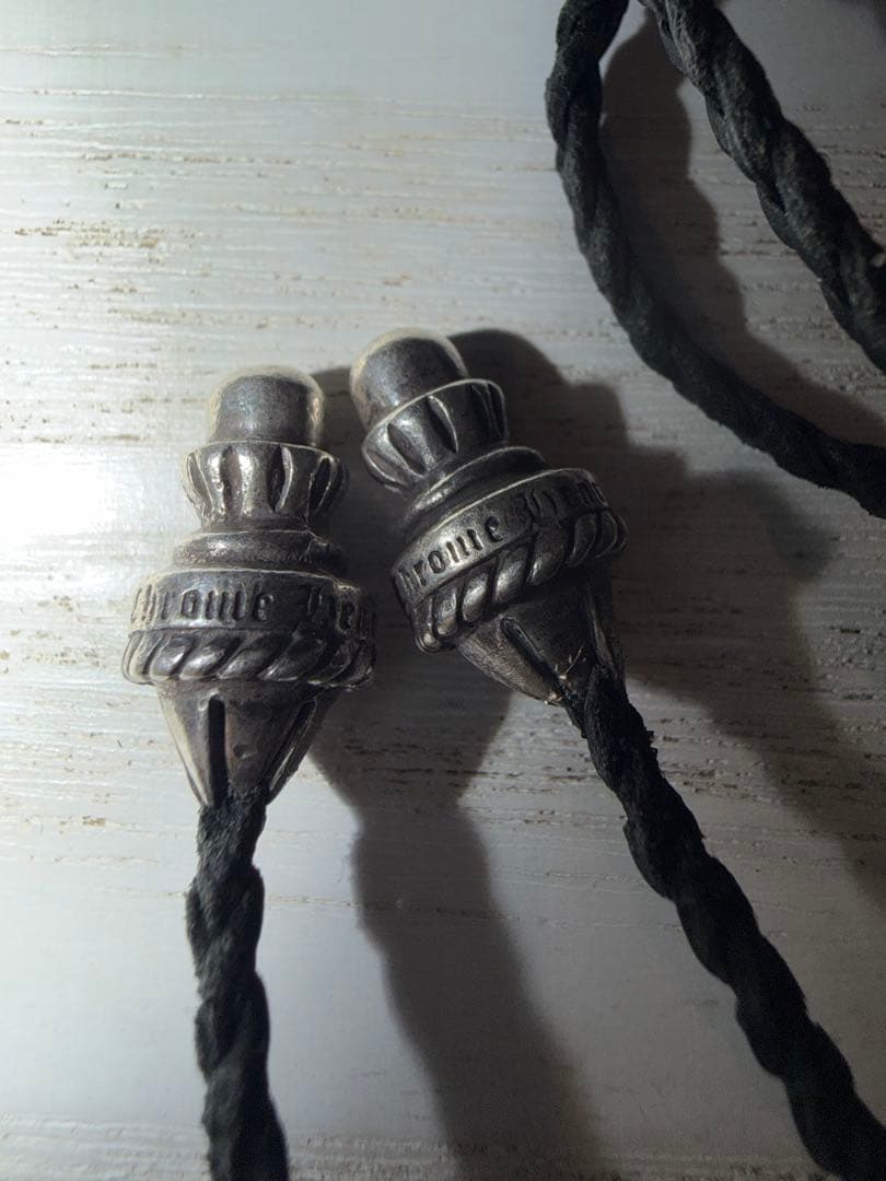 クロムハーツ LEATHER BRAID ボロチップレザーブレード ネックレス