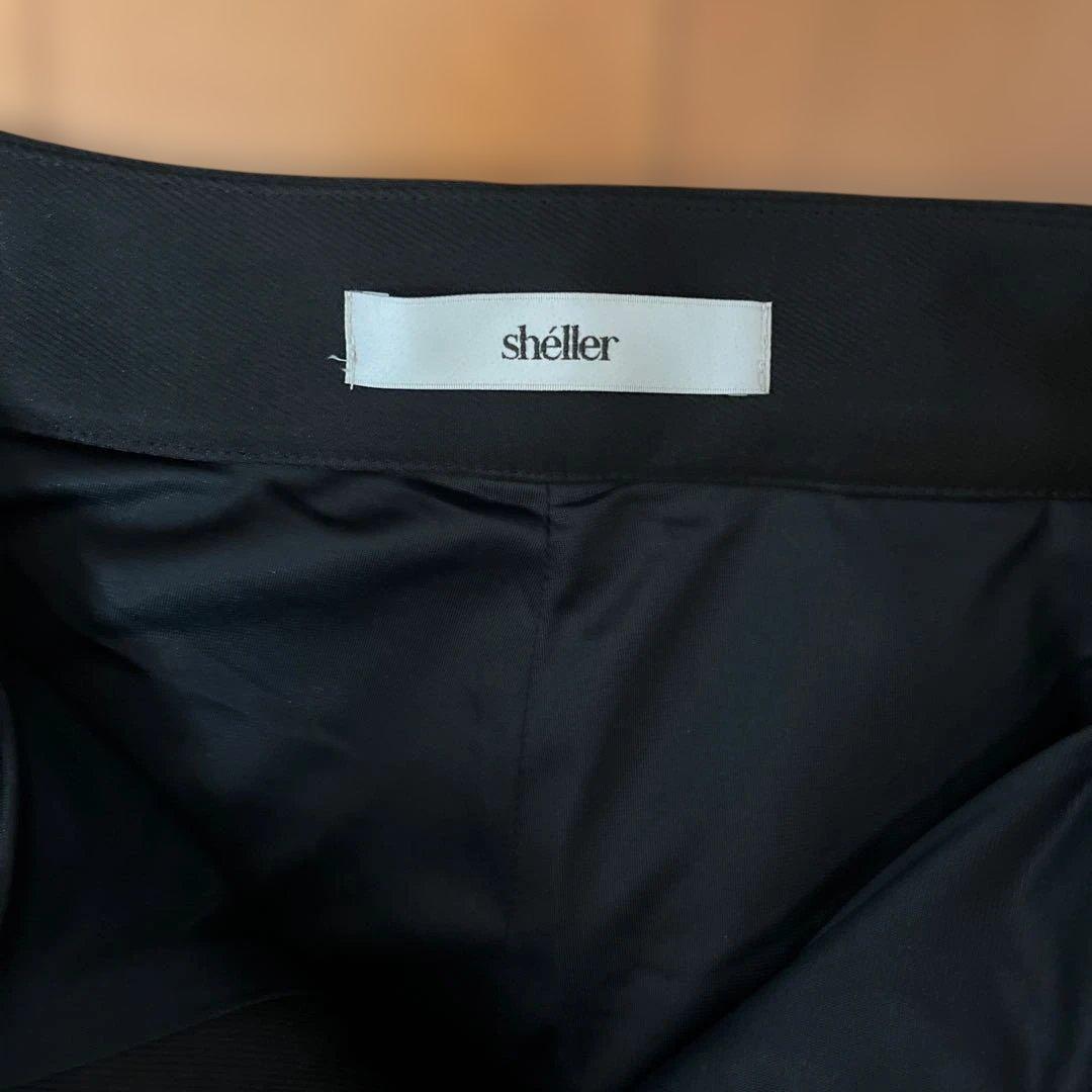 シェリエ sheller ブラック プリーツショートパンツ キュロット