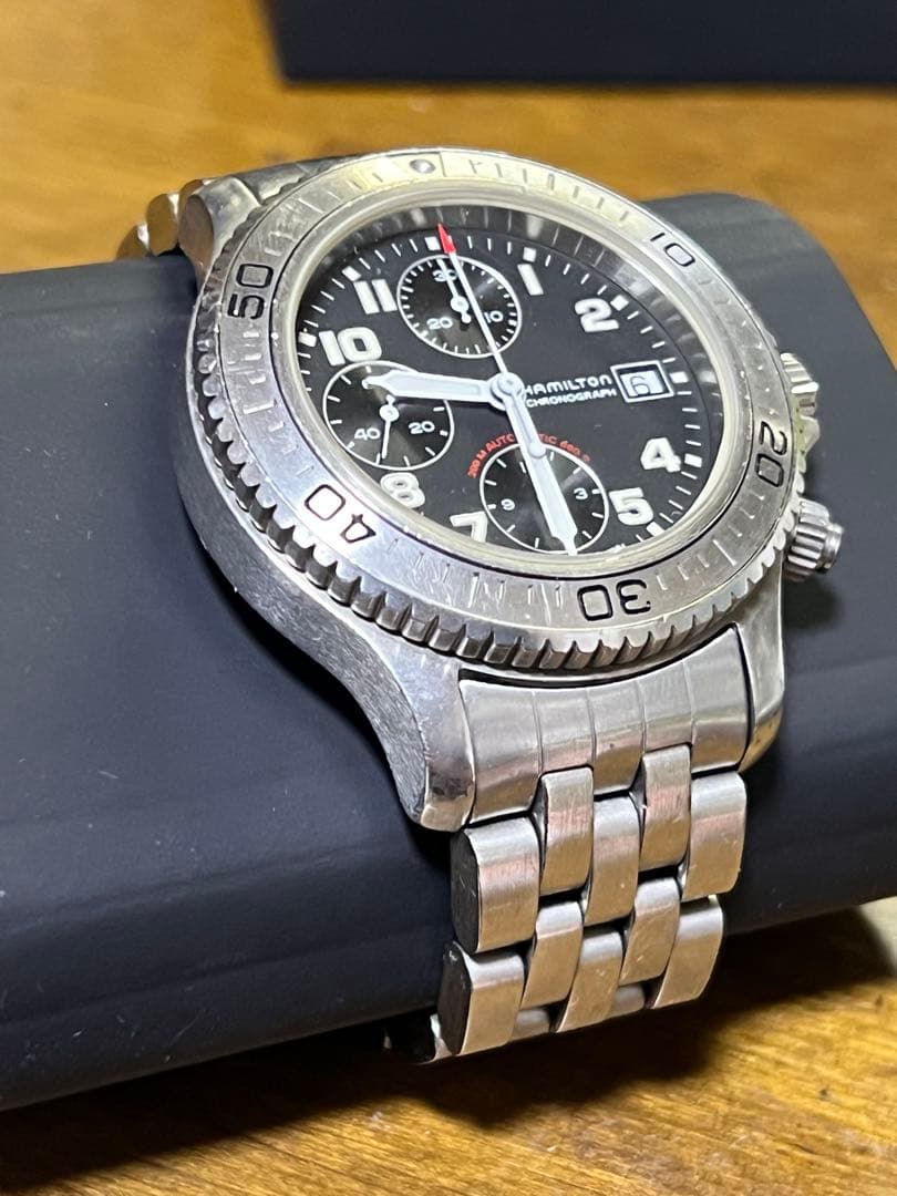 ハミルトン 自動巻き クロノグラフ 中古傷 使用感あり 動作OK 本体のみ