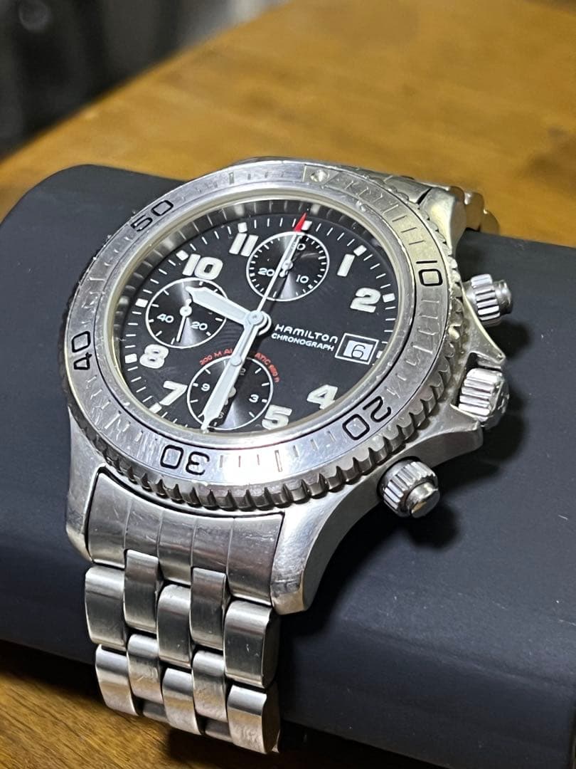 ハミルトン 自動巻き クロノグラフ 中古傷 使用感あり 動作OK 本体のみ