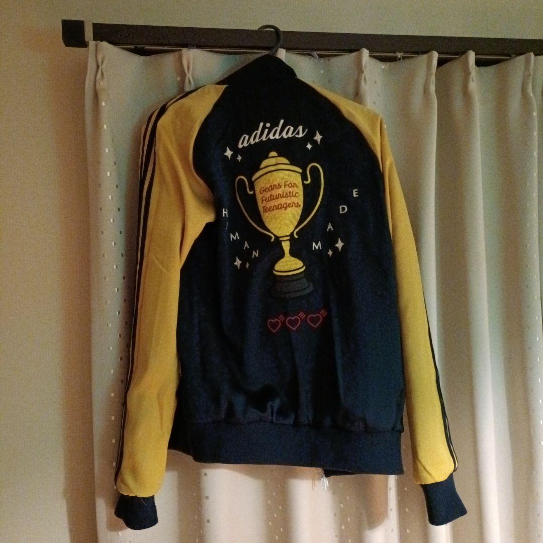 adidas ヒューマンメイド　ジャージ ネイビー/イエロー XS