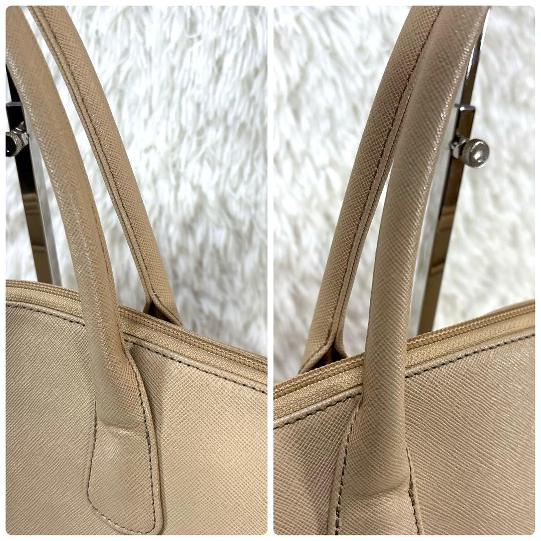 HAMANO 濱野皮革工藝 2WAY サフィアーノレザー　トートバッグ　ベージュ