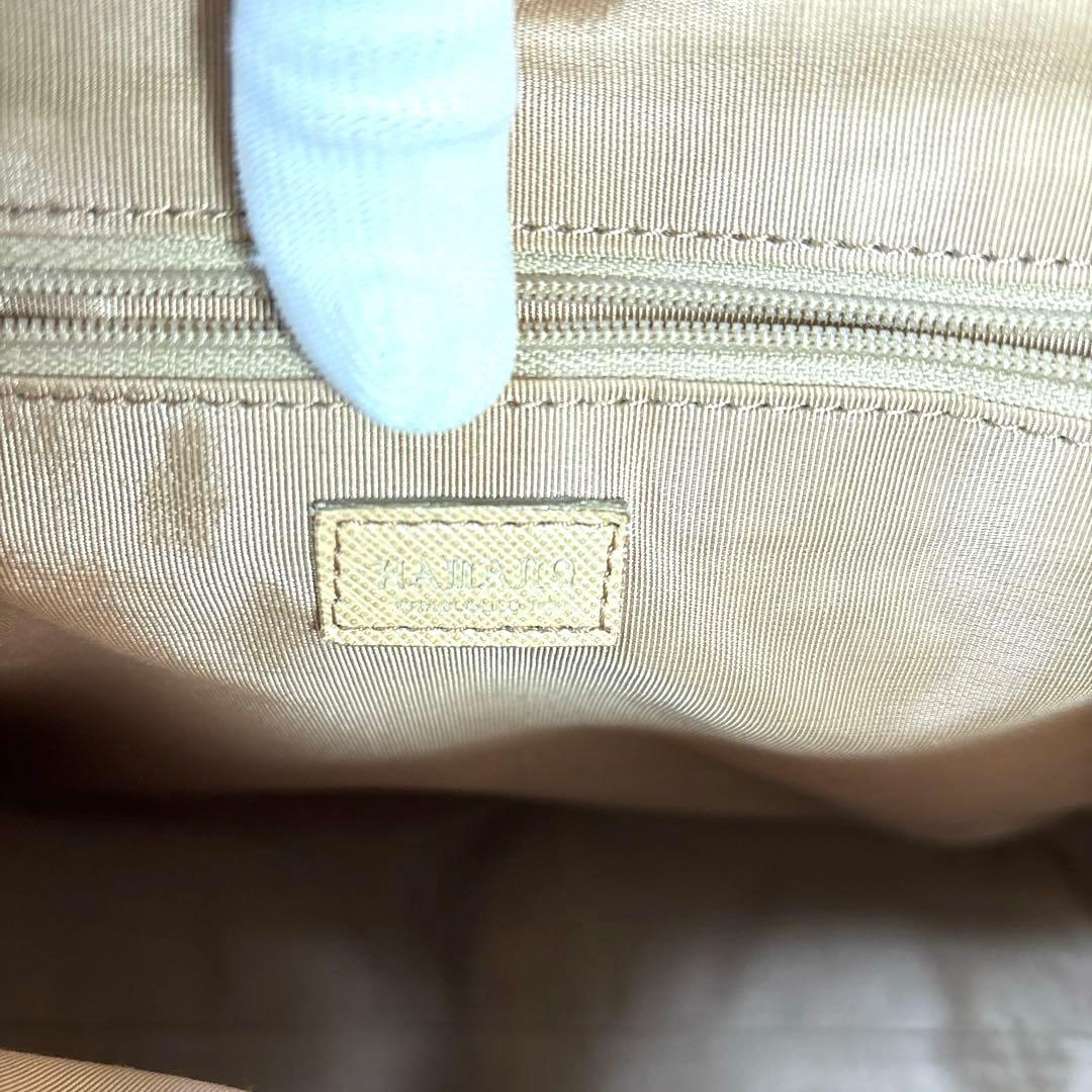 HAMANO 濱野皮革工藝 2WAY サフィアーノレザー　トートバッグ　ベージュ