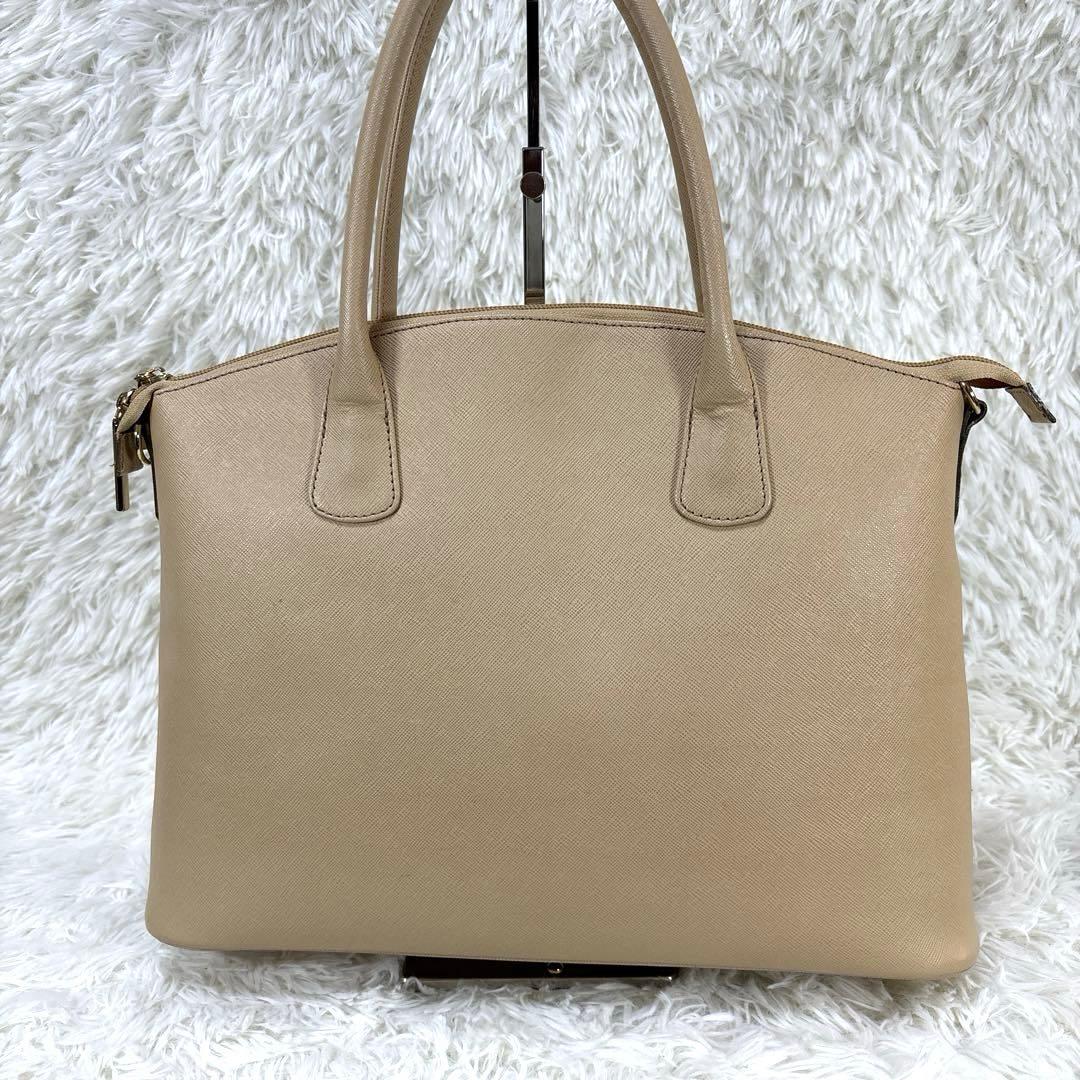 HAMANO 濱野皮革工藝 2WAY サフィアーノレザー　トートバッグ　ベージュ