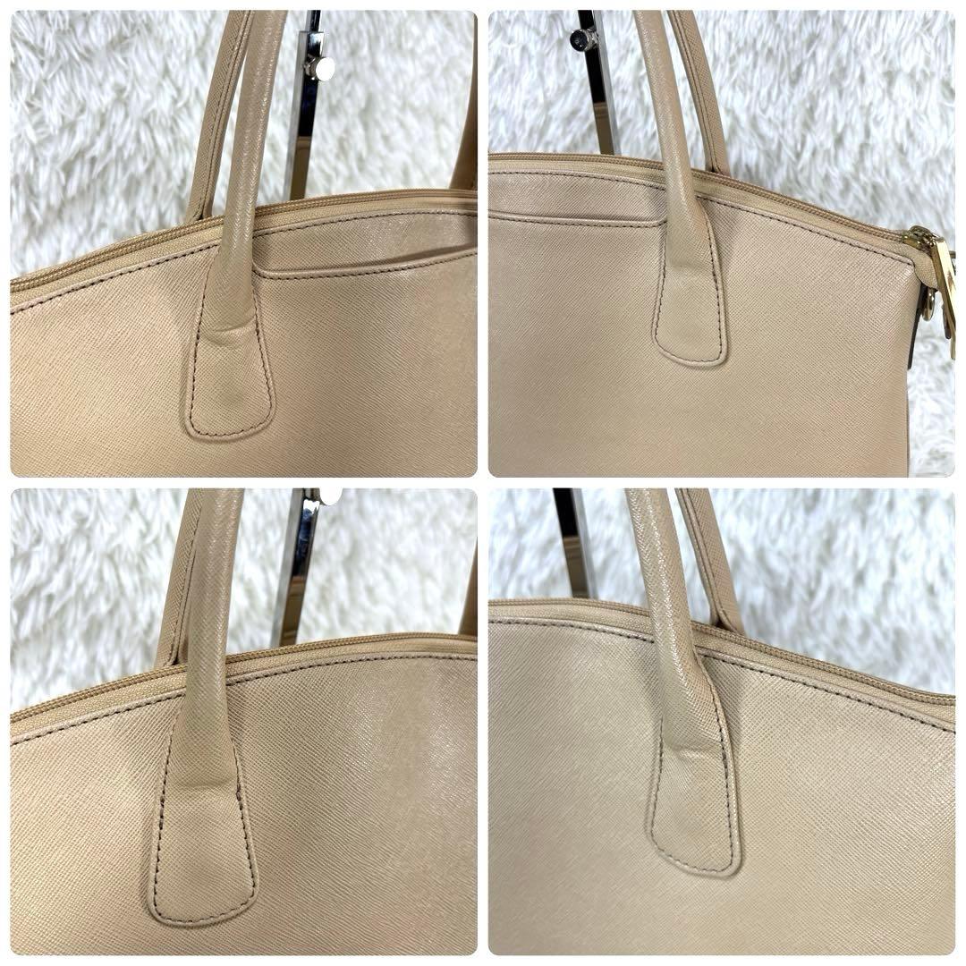 HAMANO 濱野皮革工藝 2WAY サフィアーノレザー　トートバッグ　ベージュ