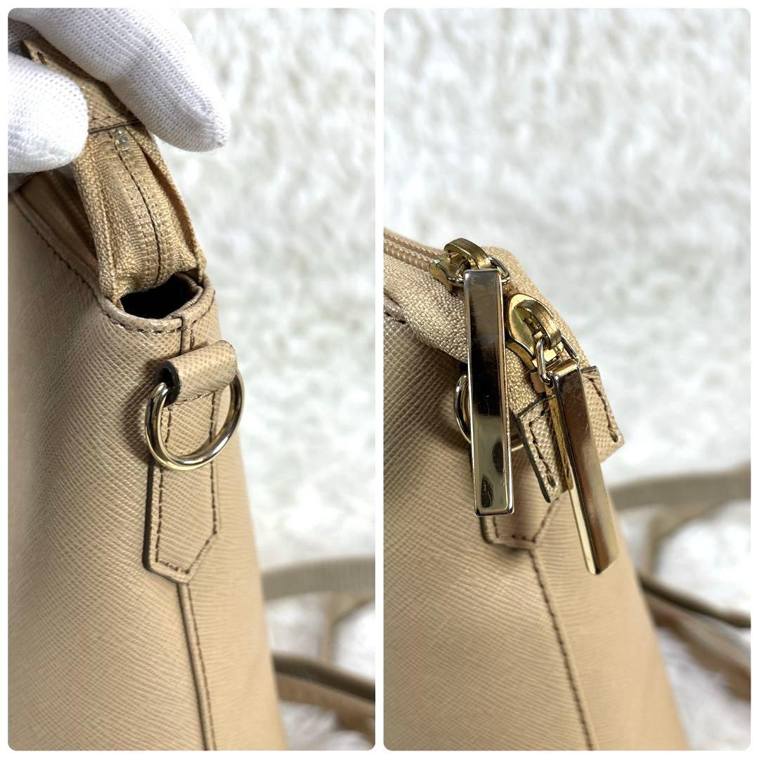 HAMANO 濱野皮革工藝 2WAY サフィアーノレザー　トートバッグ　ベージュ