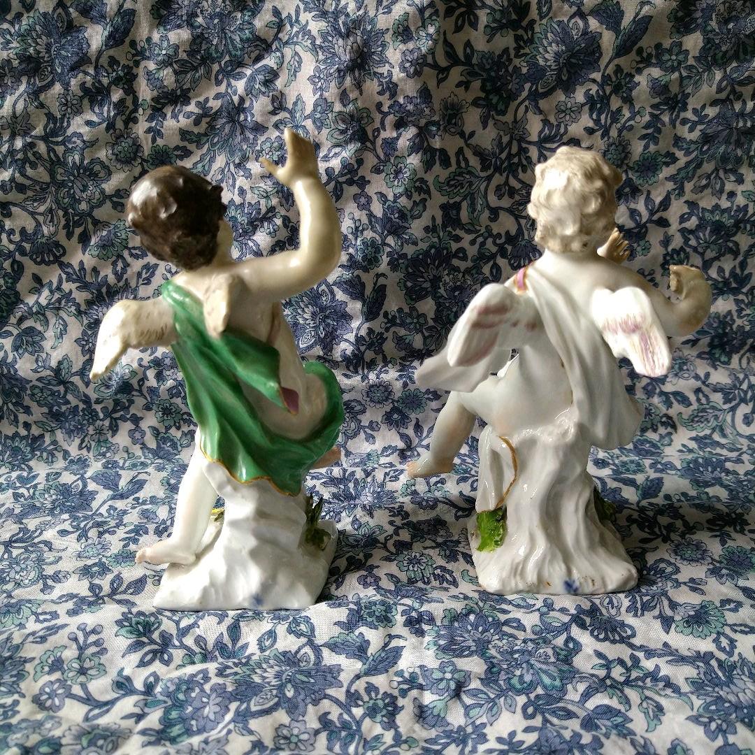 ✤マイセン(Meissen)フィギュリン天使2体セット✤