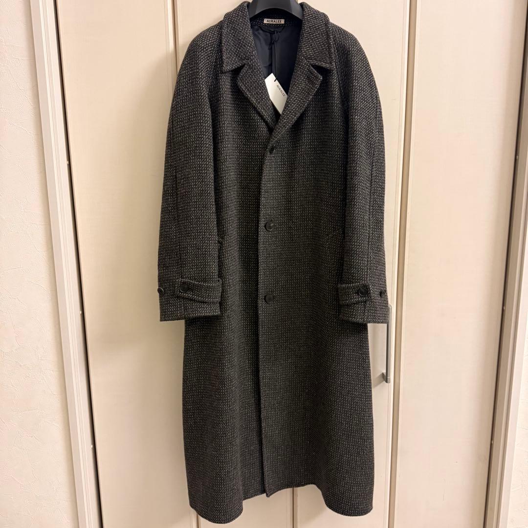 25AW auralee アルパカウールシルクツイードステンカラーコート