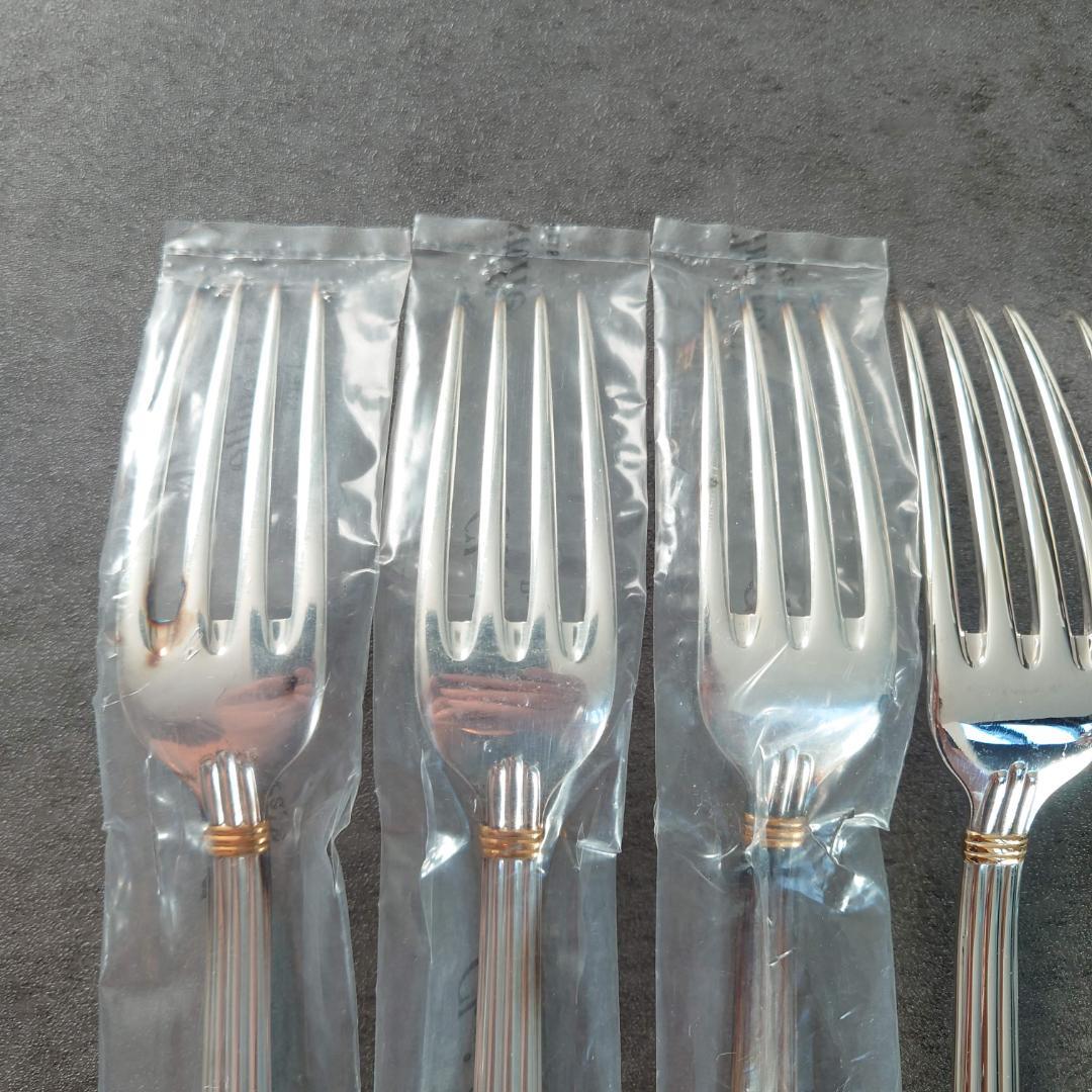 美品 クリストフル アリアゴールドリング テーブルフォーク 未開封含む 5点
