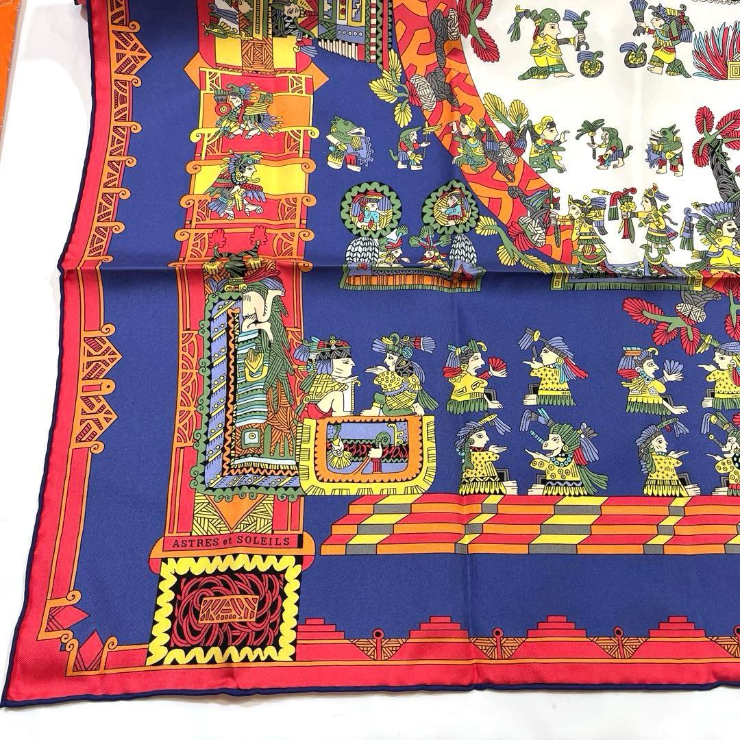 a0908-8HERMES エルメス カレ90 ASTRES スカーフ シルク