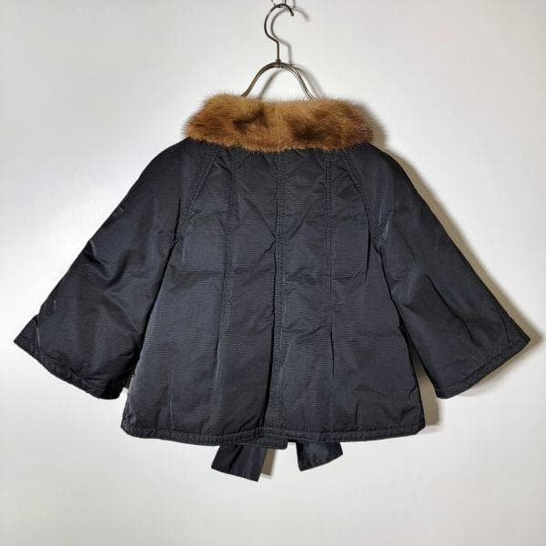 【レア】美品 モンクレール ファー付き ダウンジャケット 黒 サイズ00 6分丈