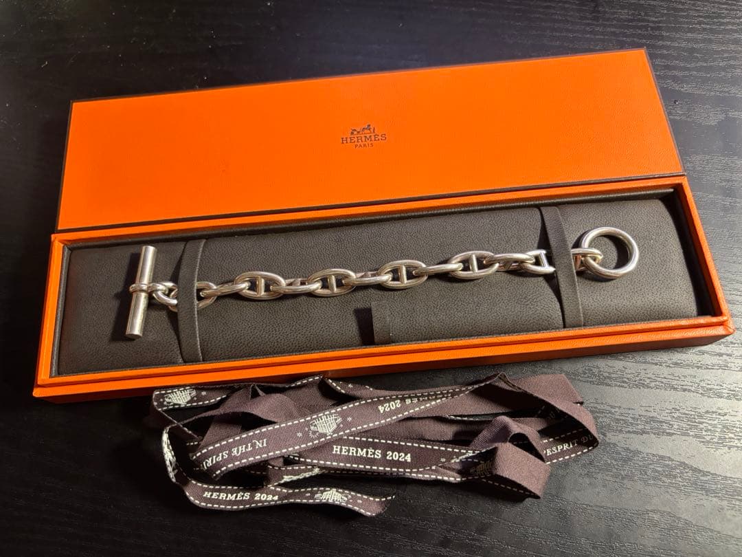 【HERMES エルメス】 シェーヌダンクル ブレスレット GMサイズ 12コマ