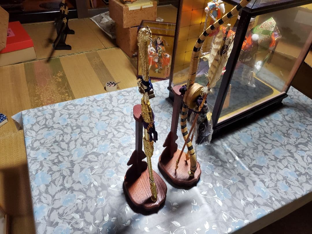 伝統的な五月人形 付属 刀 弓