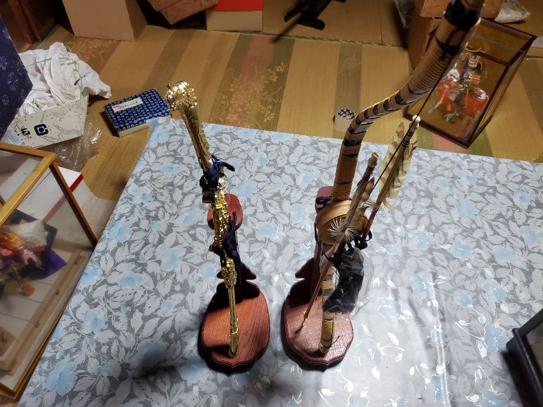 伝統的な五月人形 付属 刀 弓