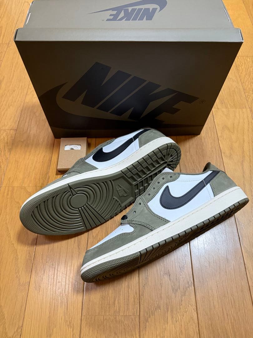 靴 Nike Air Jordan 1 Low OG Medium Olive