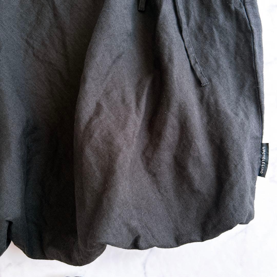 nest Robe　ネストローブ　アップサイクルリノ　ペアーブラウス　黒　日本製
