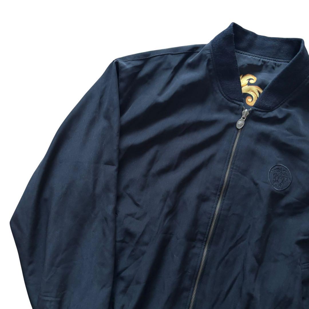 VERSACE リバーシブルサテンボンバージャケット　A005