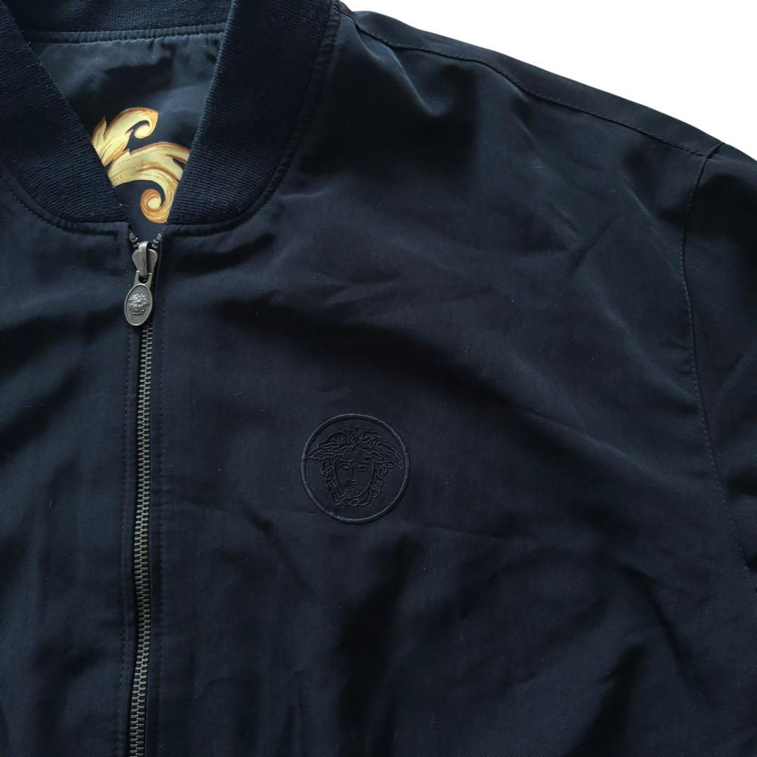 VERSACE リバーシブルサテンボンバージャケット　A005