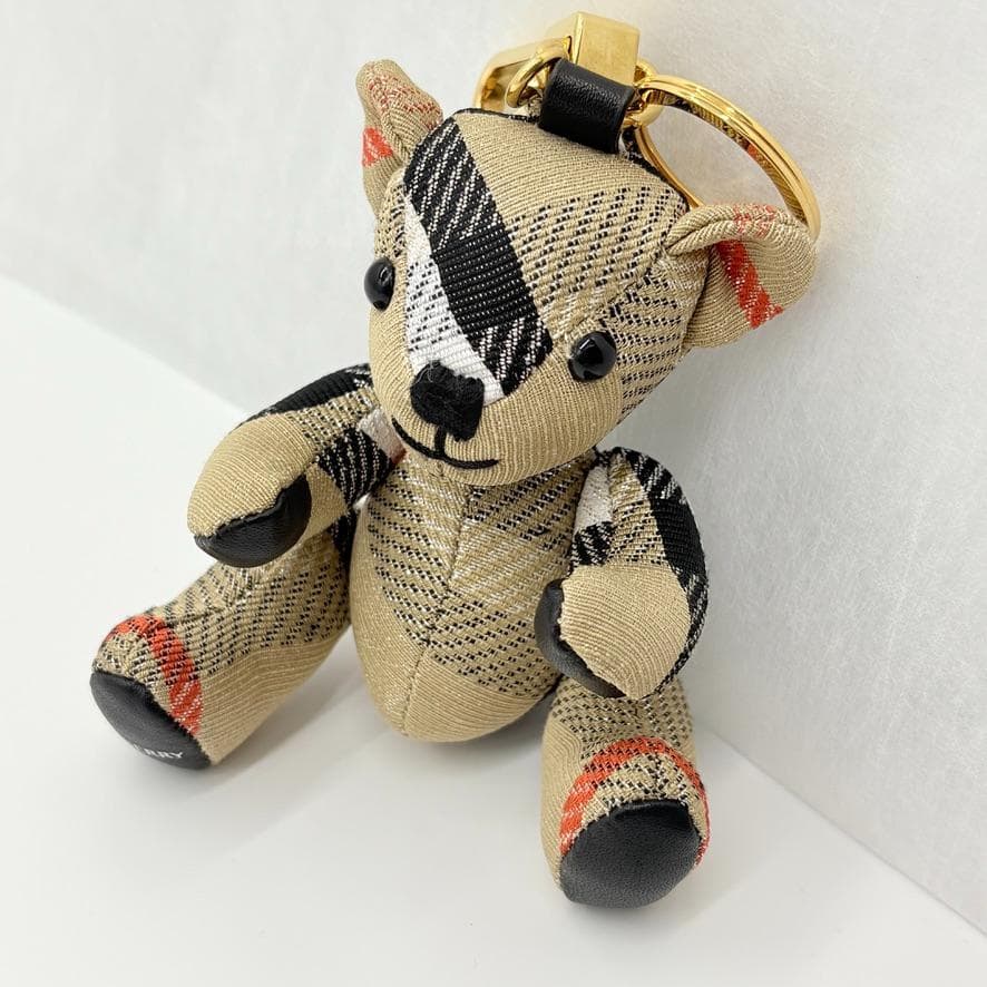 【希少・極美品】バーバリー トーマスベア チャーム ラメ糸 織り込み チェック柄