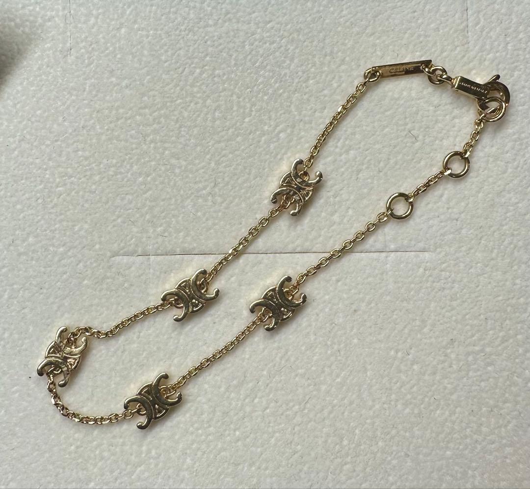 【USED美品】CELINE ミニトリオンフブレスレット ☆値交渉可能品
