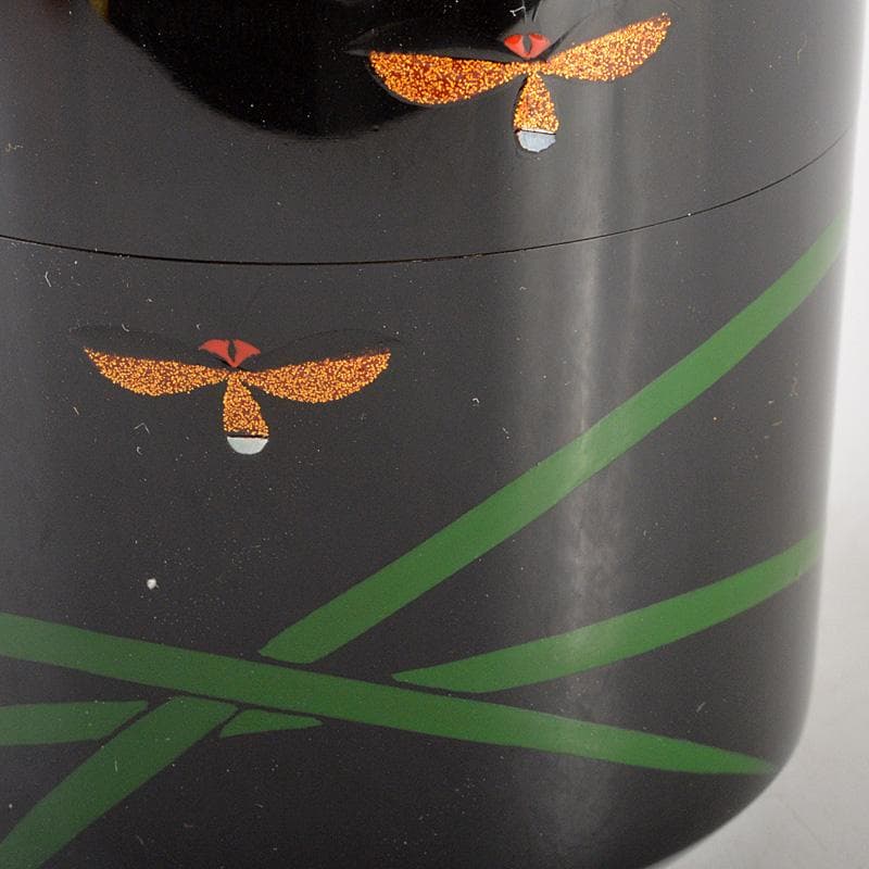 茶道具　中村宗悦作　即中斎好　螺鈿装飾　蛍早苗　雪吹棗　共箱　V　6286