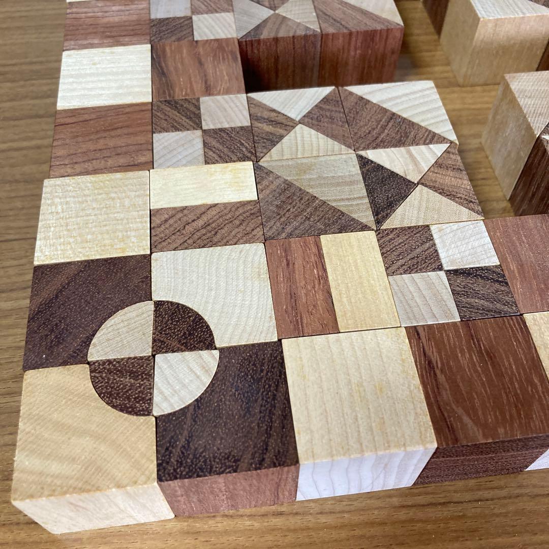 童具館 WAKU-BLOCK 30mm基尺積木、パターンケース 4×4 セット