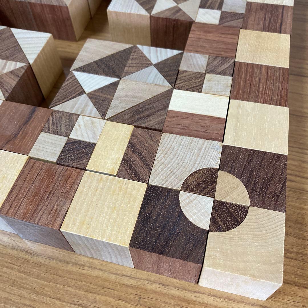 童具館 WAKU-BLOCK 30mm基尺積木、パターンケース 4×4 セット