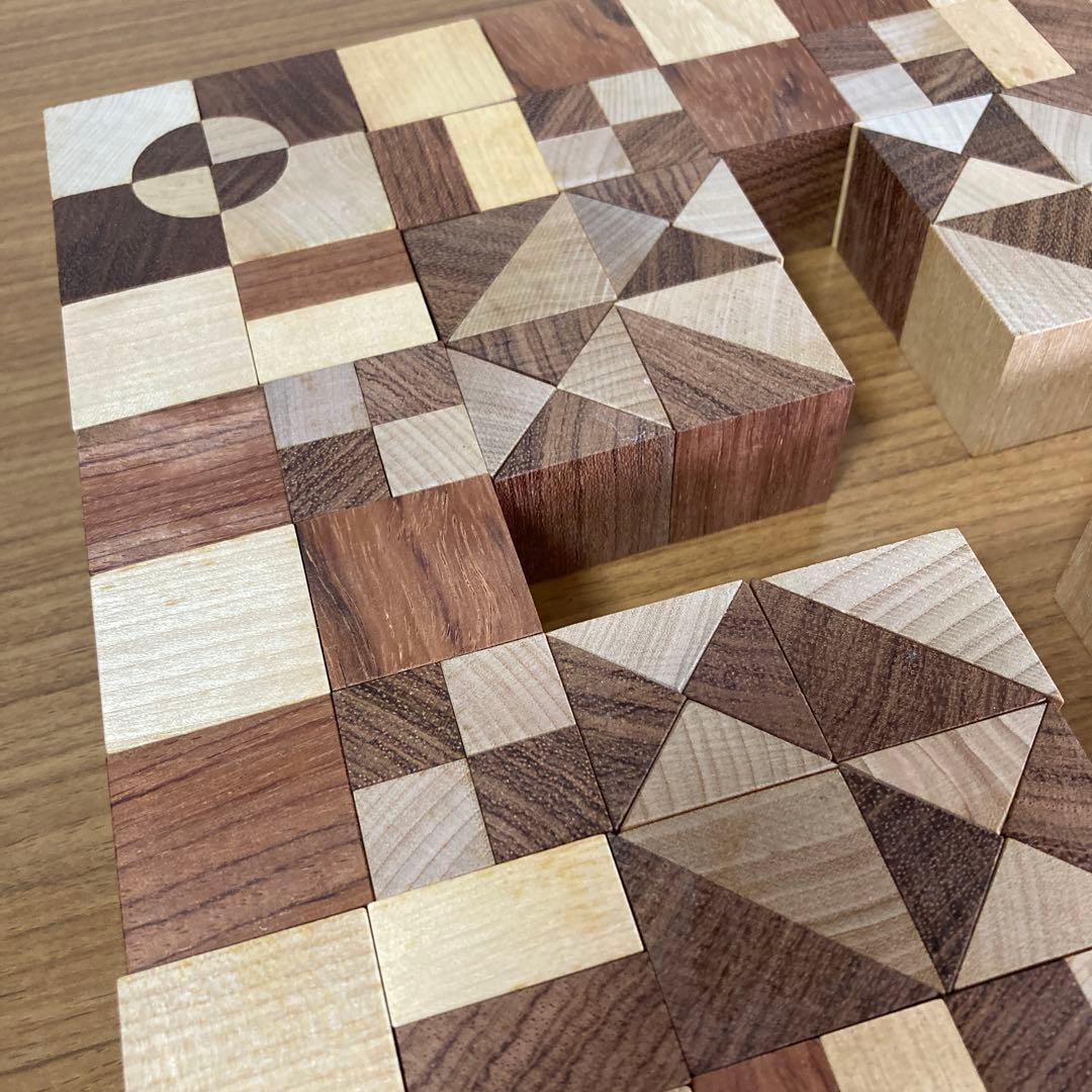 童具館 WAKU-BLOCK 30mm基尺積木、パターンケース 4×4 セット